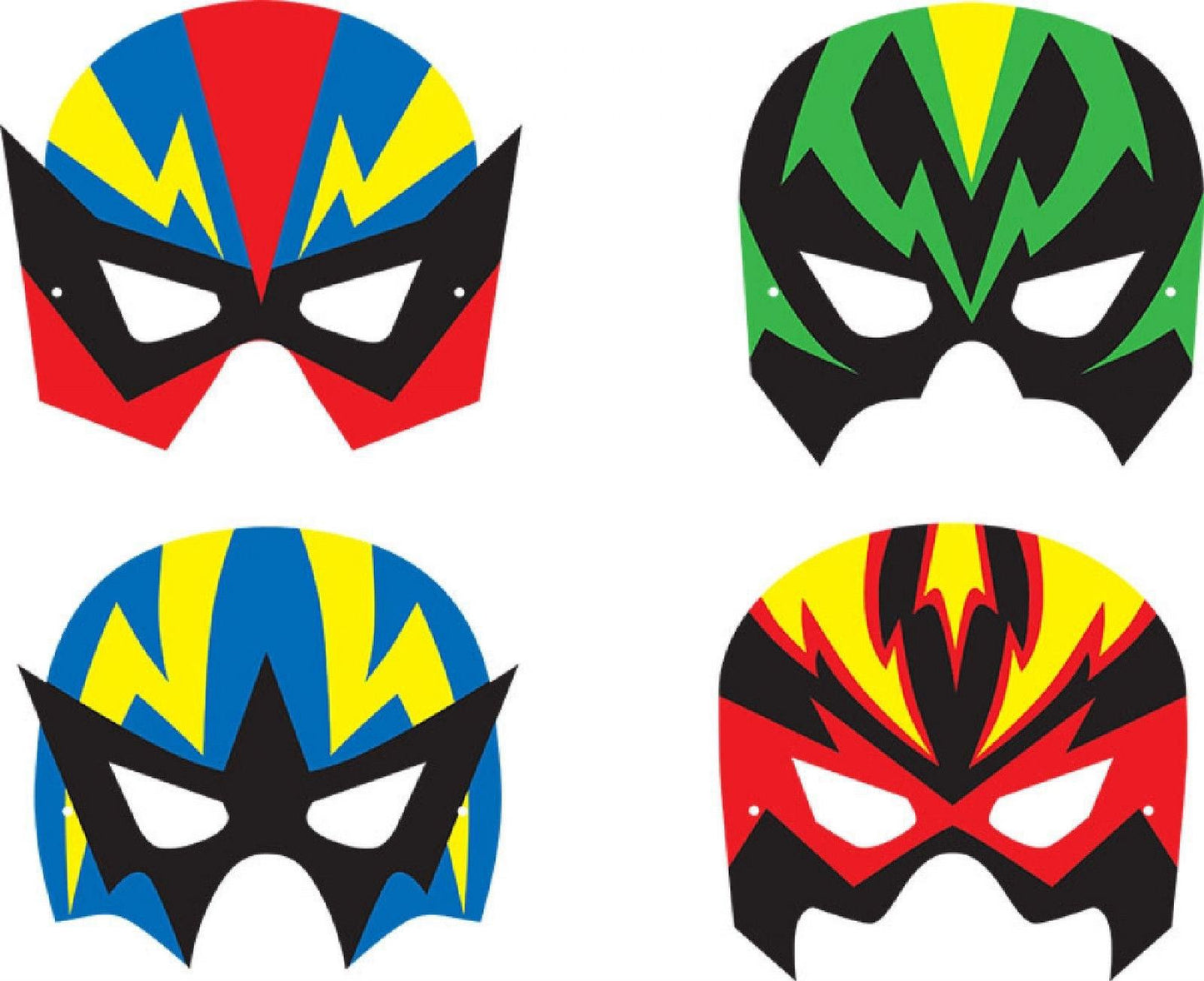 EVA 4PK SUPERHERO MASKS. 390127 \\\390127