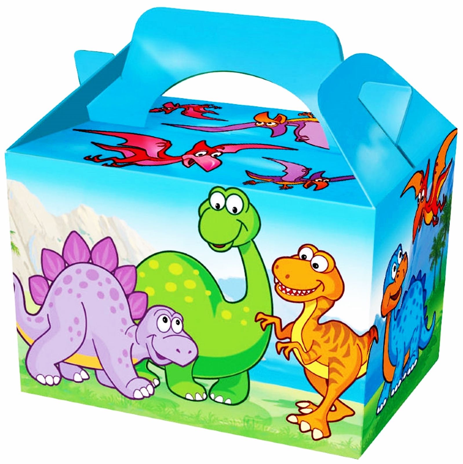 6PK DINOSAUR DINO KID CHILDRENS PLAIN ACTIVITY FOOD BOX LOOT. 395723 \\\395723