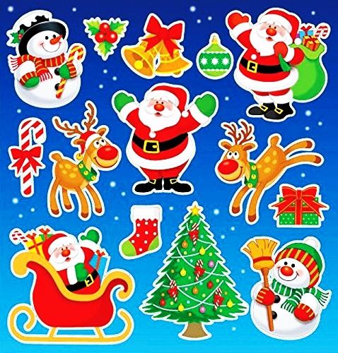CHRISTMAS STICKERS 12 SHEET. 396133_12 \\\396133_12