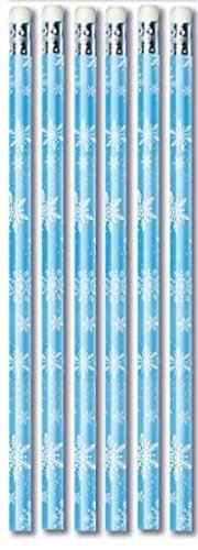 6 PCS SNOWFLAKE BLUE PENCILS CHRISTMAS FROZEN WINTER. 396822_1 \\\396822_1