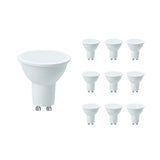 10 X MAXIM 5W=50W GU10 LED LIGHT BULB DAY LIGHT PEARL. 50MLGU10D5X10