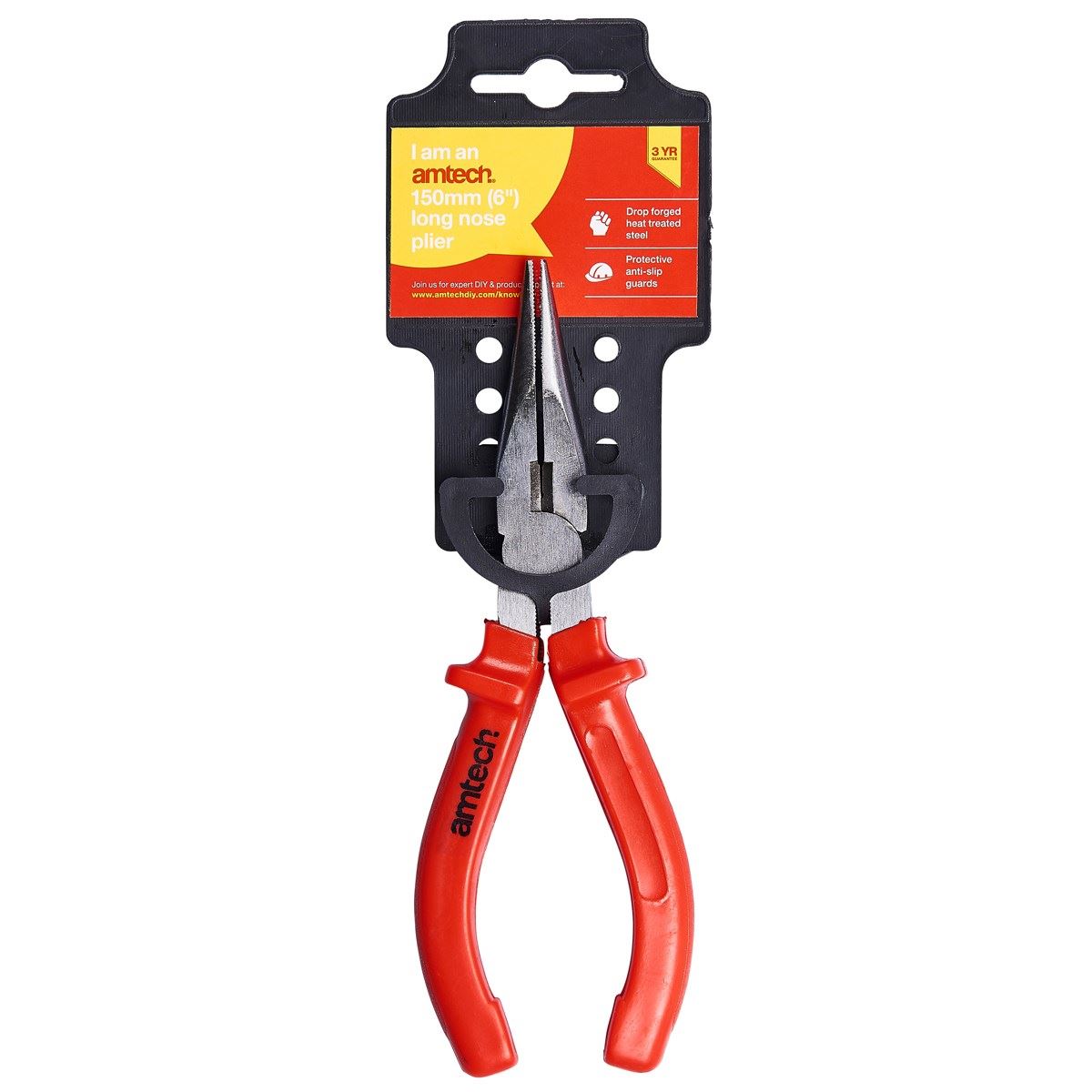 AMTECH 6" LONG NOSE PLIER. AMB0330A