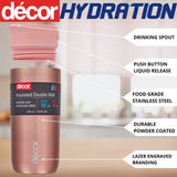 DECOR VACUUM INSULATED STAINLESS TRAVEL COFFEE CUP 350ML - ROSE GOLD. 265842-006