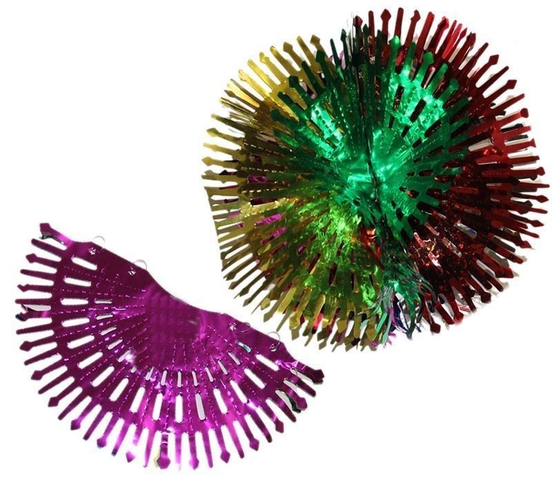 CHRISTMAS HANGING BALL MULTICOLOUR FOIL DECORATION. 4096 \\\4096