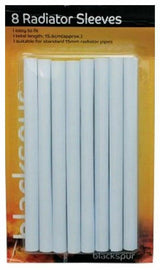BLACKSPUR RADIATOR PIPE COVER SLEEVES 15MM WHITE PACK OF 8. RS200
