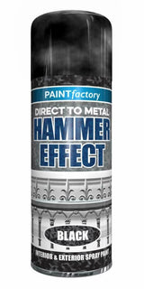 PAINT FACTORY METAL SPRAY PAINT 400ML - HAMMERED BLACK. WDL7189