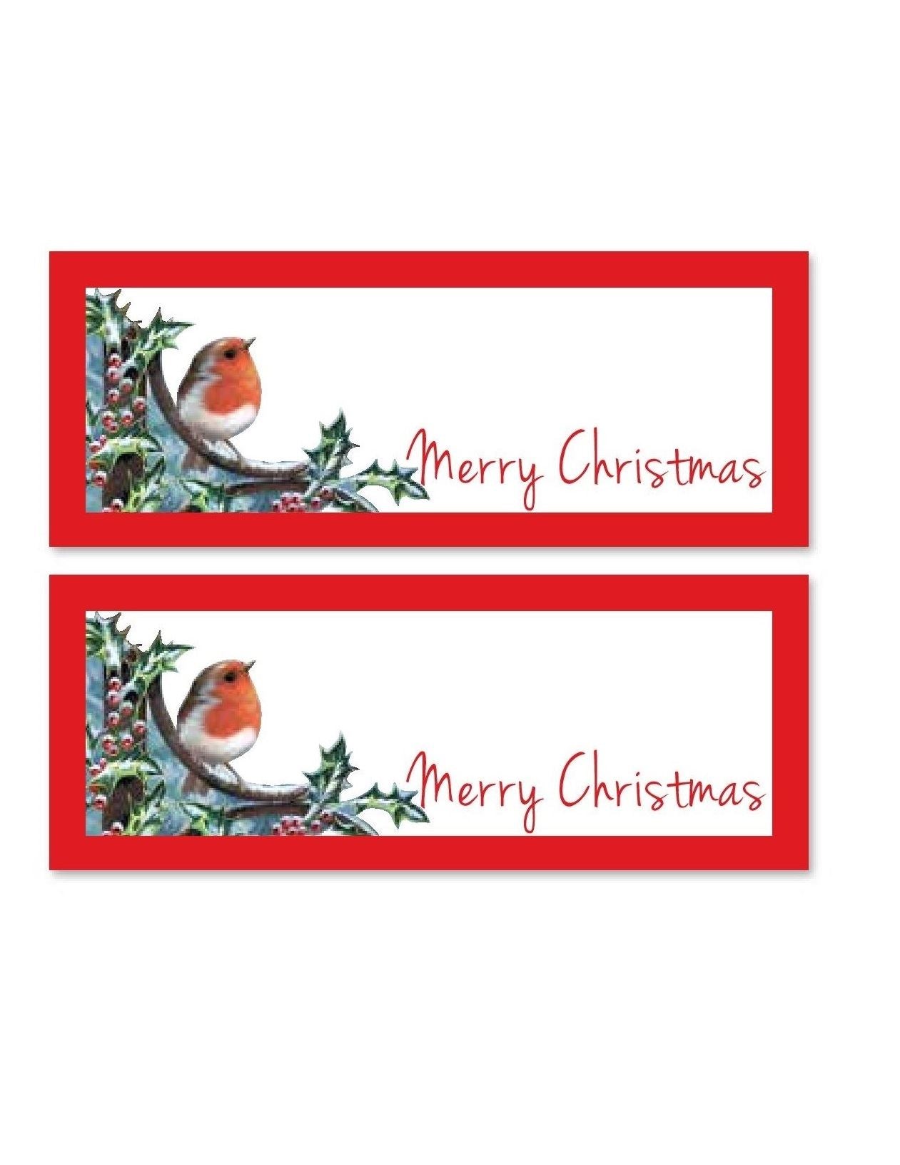 24 TRADITIONAL ROBIN RED TABLE PLACE CARDS 947932. 4357ROBINRED \\\4357ROBINRED