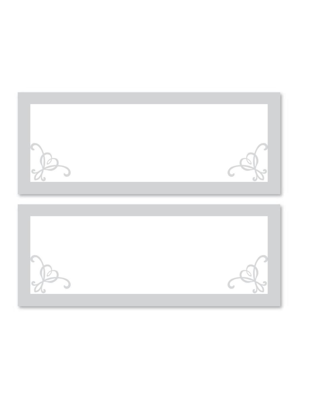 24 SILVER BORDER TABLE PLACE CARDS 947949. 4357SILBOR \\\4357SILBOR