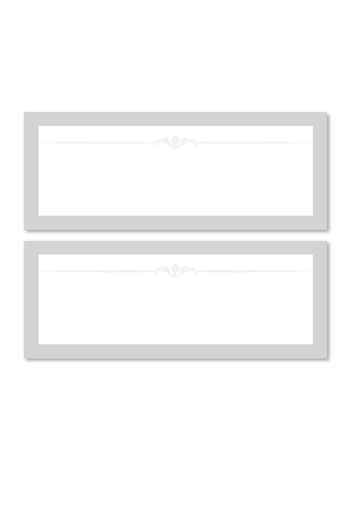 24 SILVER BORDER TABLE PLACE CARDS 947963. 4357SILSTR \\\4357SILSTR