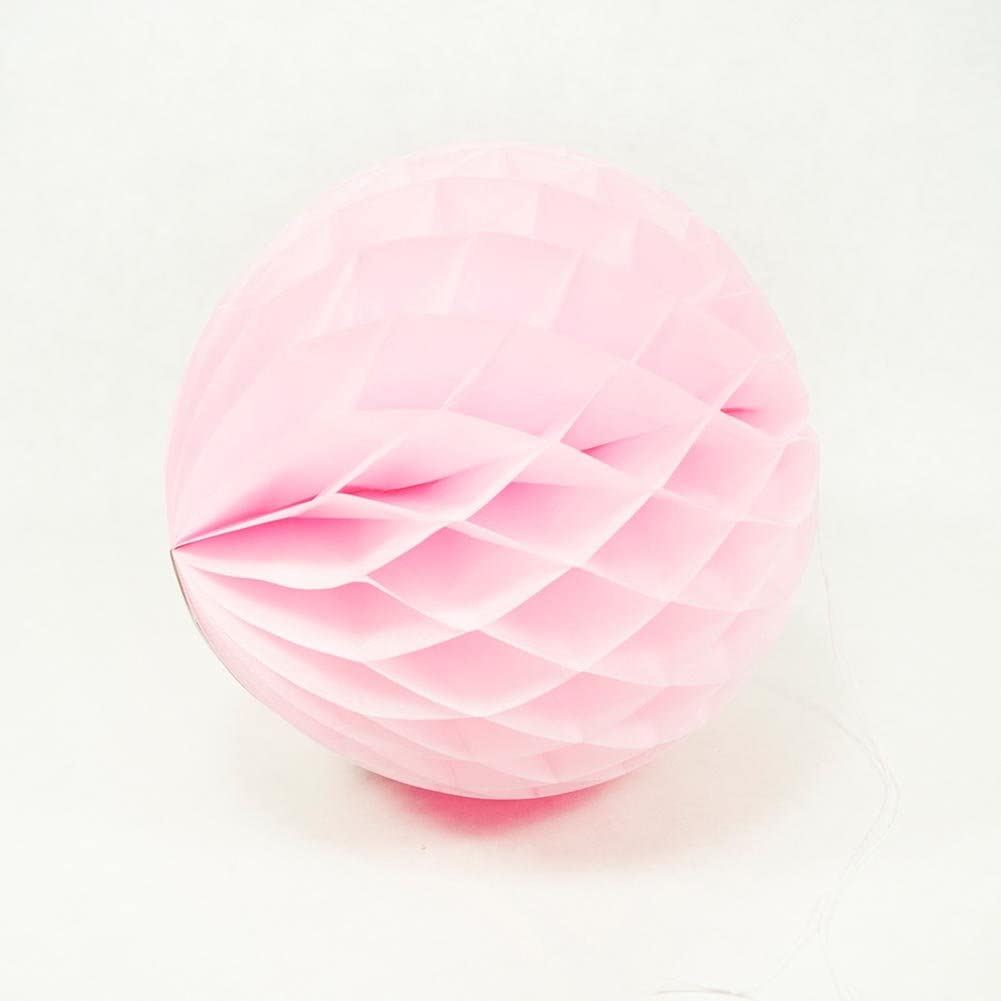 UNIQUE PARTY TISSUE PAPER HONEYCOMB / POM POM 8 INCH / 20CM - BABY PINK. UNI63220