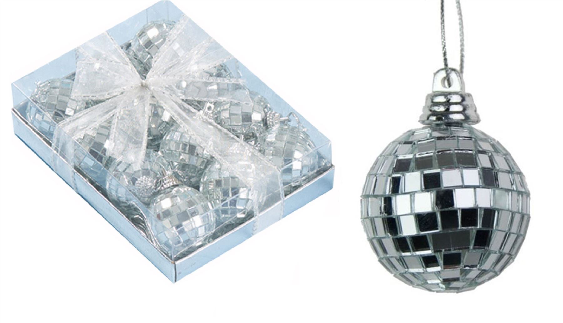 12 CHRISTMAS TREE MIRROR BALL BAUBLE 513190. 451463 \\\451463