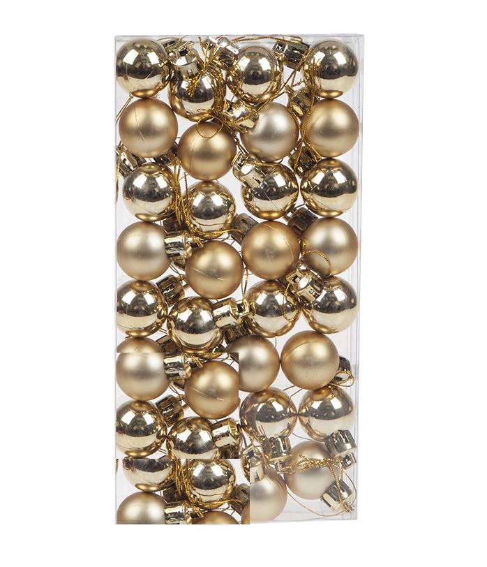 PACK OF 32 GOLD SHINY AND MATT CHRISTMAS TREE BAUBLES. 513225G \\\451837G