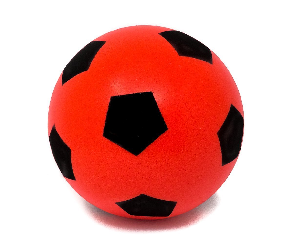 RED 17.5CM SOFT FOAM SPONGE INDOOR FOOTBALL SOCCER BALL VARIOUS COLOURS. 479_RED \\\479_RED