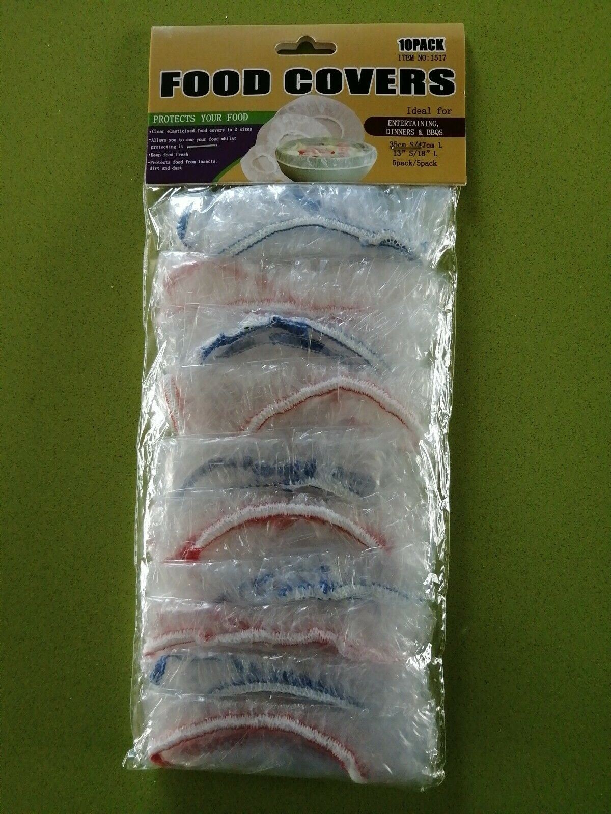 ELASTIC STRETCHABLE FOOD COVERS 10/PK. JL5117