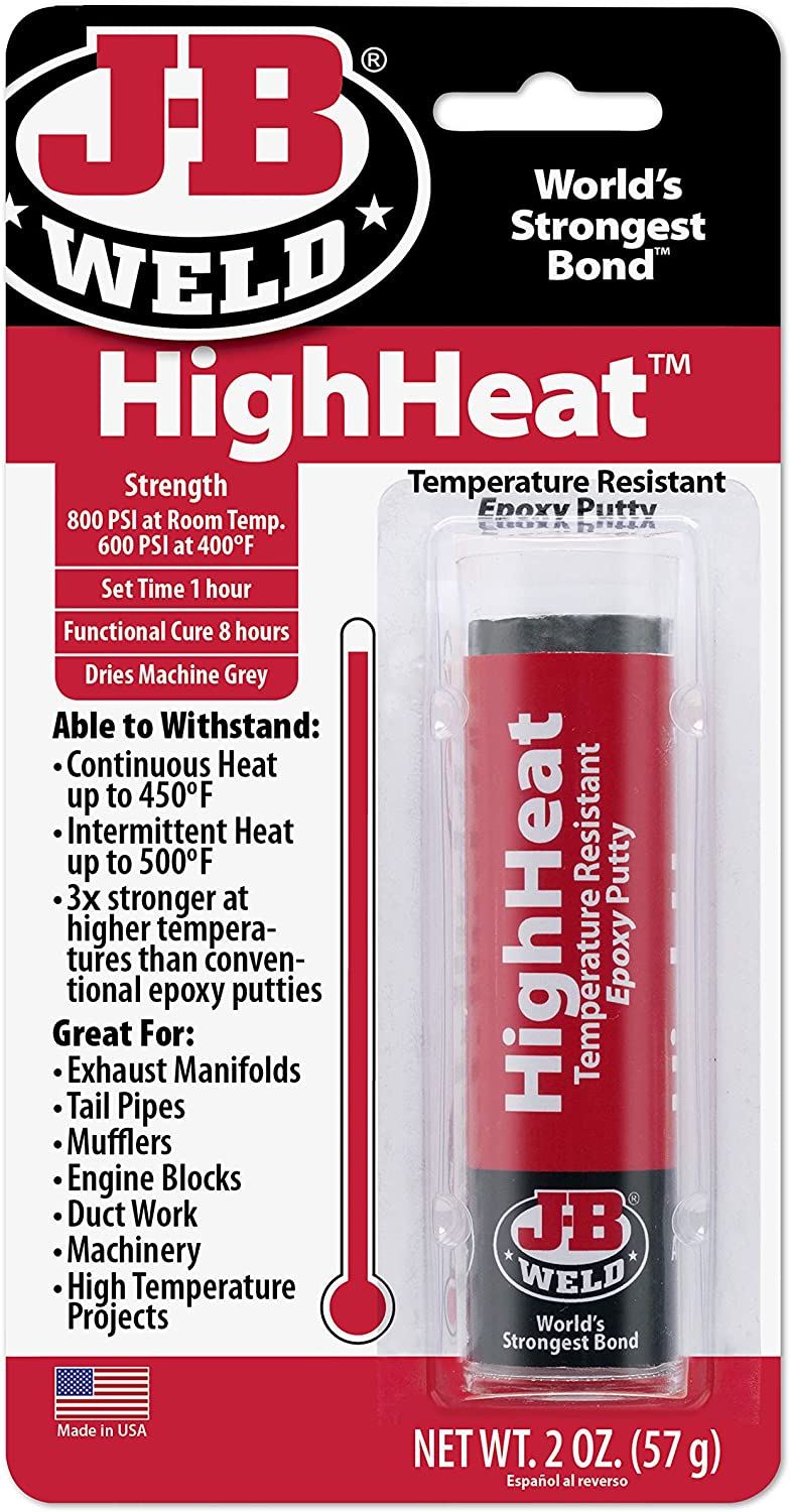 JB WELD HIGHHEAT TEMPERATURE RESISTANT EPOXY PUTTY GRAY 57 G. 8297UK