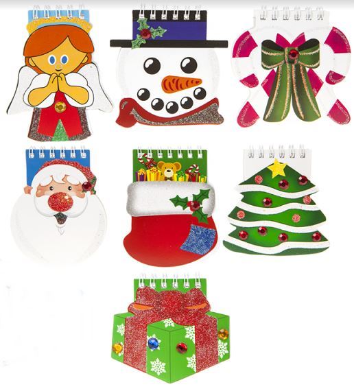 ASSORTED DESIGN CHRISTMAS GLITTER JEWELLED NOTEBOOKS. 503026 \\\503026
