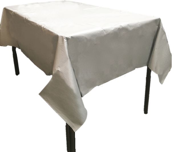 TABLE COVER WITH FLANNEL BACKING SILVER. 505033S \\\505033S
