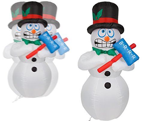 180CM INFLATABLE SHIVERING SNOWMAN LIGHT. 509014 \\\509014