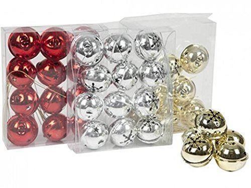 4 **GOLD** CHRISTMAS JINGLE BELL BAUBLES 60MM. 513007G \\\513007G