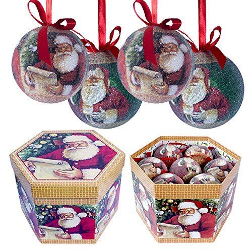 75MM POLYFOAM SHINY BAUBLES SANTA. 513121 \\\513121