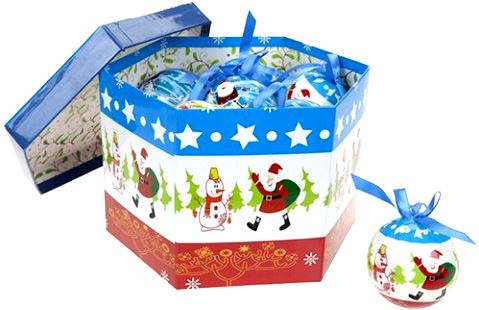 14 CHRISTMAS TREE BAUBLES SANTA WITH SNOWMAN. 513126 \\\513126