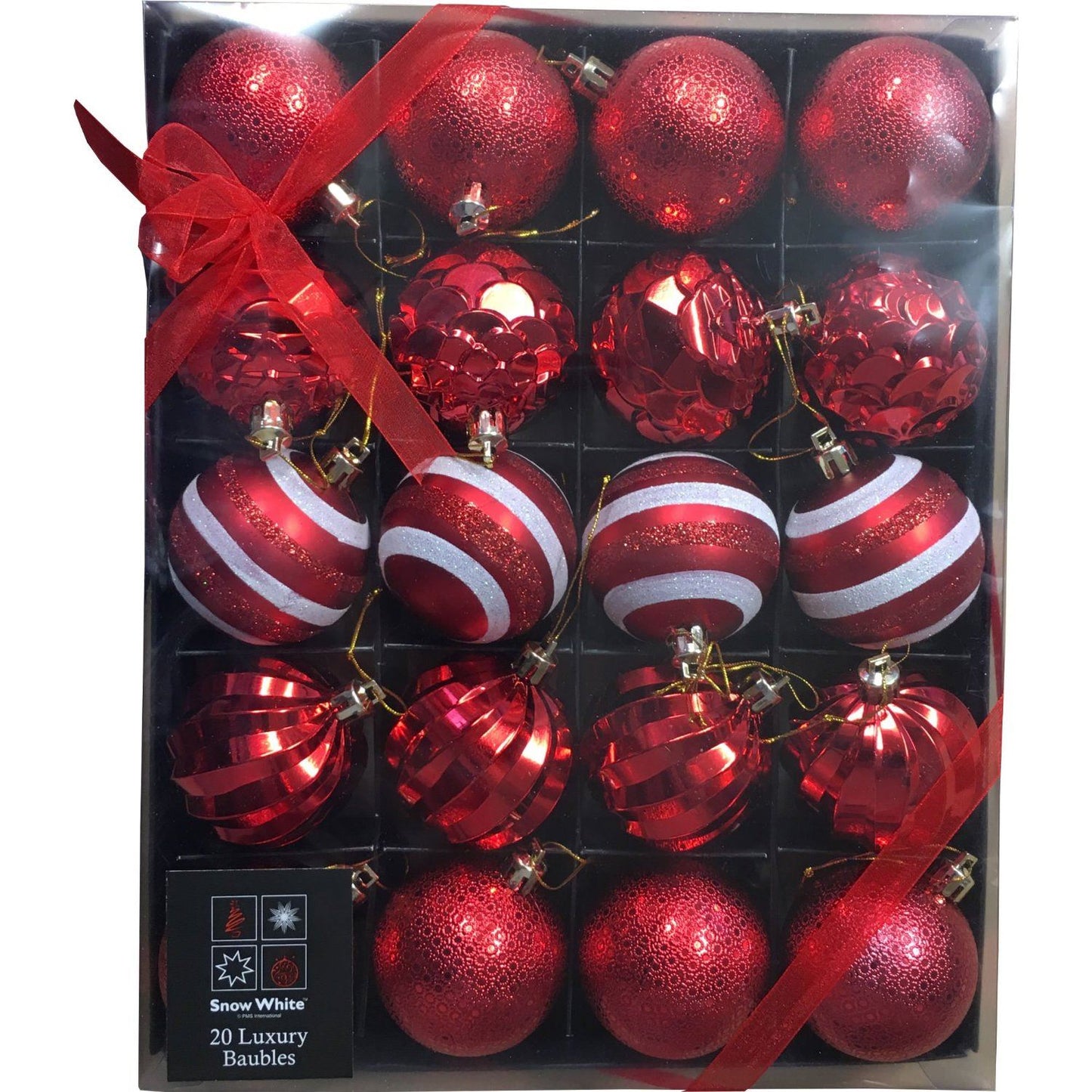 SET OF 20 LUXURY BAUBLES RED. PI513139R \\\513139R