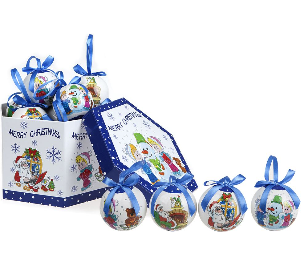 14 PLAYFUL POLYFOAM CHRISTMAS BAUBLES IN BOX. 513245 \\\513245