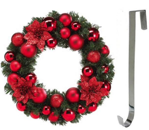 METAL SILVER WREATH HANGER CHRISTMAS. 514024 TA8879S \\\514024