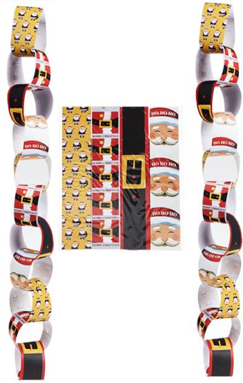 120 PIECE PAPER CHAIN SANTA DESIGN. 515010 \\\515010