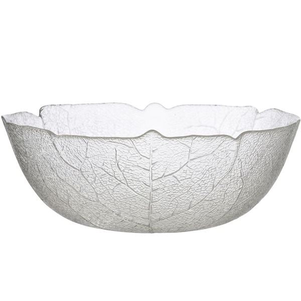 ASPEN LEAF DESIGN TEMPERED BOWL 27CM. GL6652