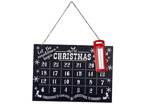 CHRISTMAS COUNTDOWN ADVENT BLACK BOARD WITH WHITE CHALK 525012. 551703 \\\551703