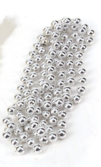 CHRISTMAS BEAD CHAIN SILVER 3M. PI551765SIL \\\551765SIL