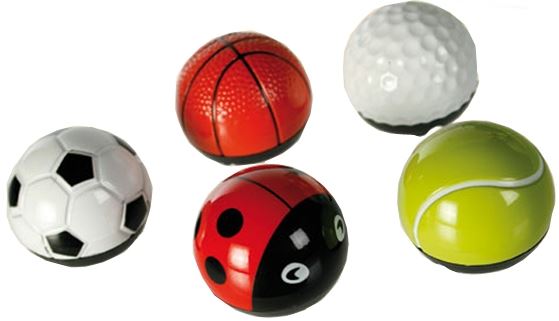 PACK OF 4 ASSORTED DESIGN METAL BALLS WITH PULL BACK. 560030_4 \\\560030_4