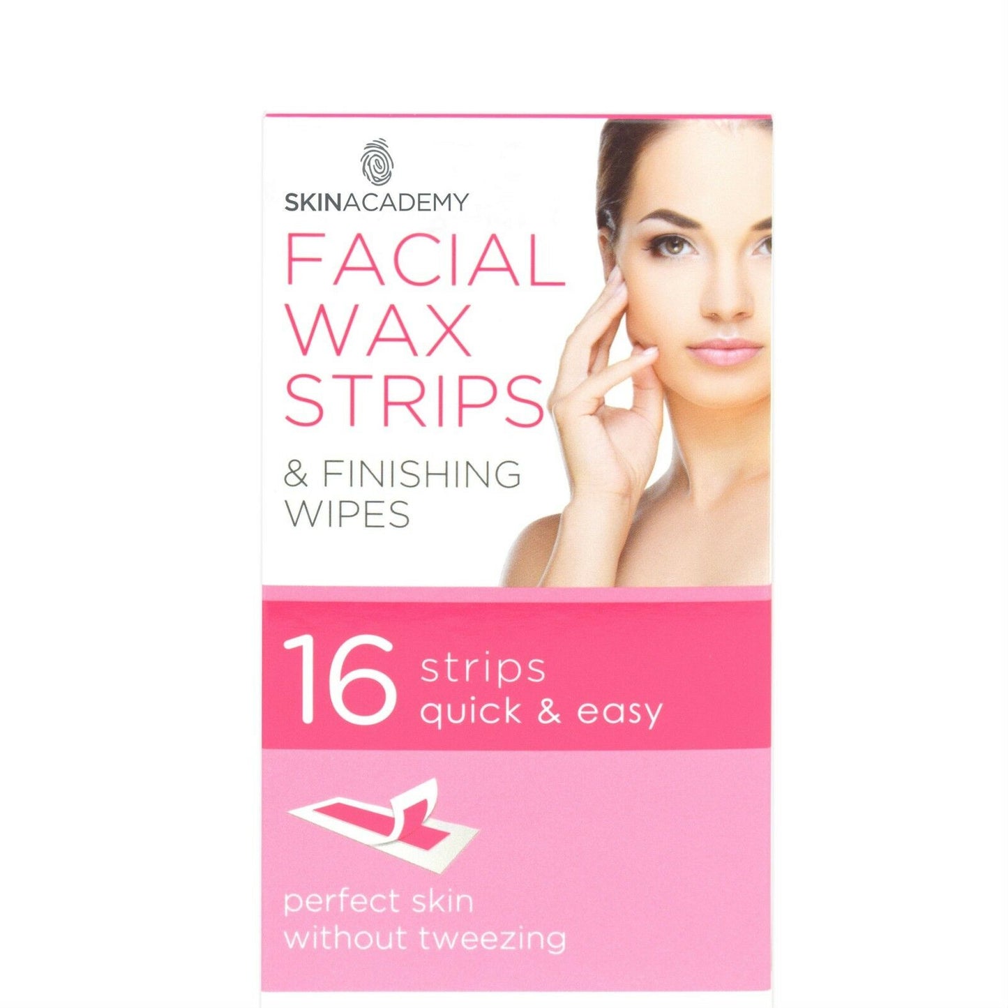 PRETTY SMOOTH FAICAL WAX STRIPS & FINISHING WIPES 16/PK. 58300-18 \\\58300