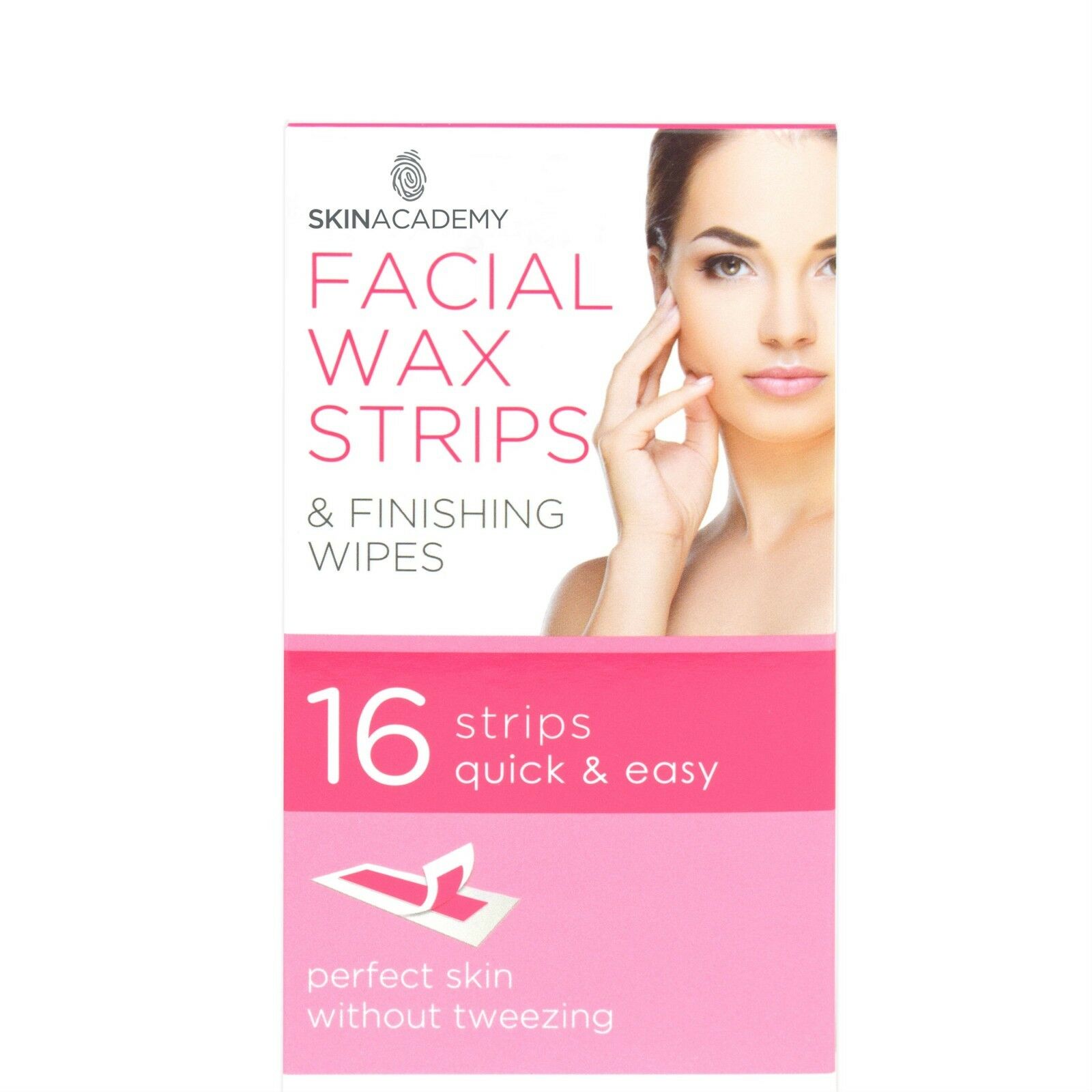 PRETTY SMOOTH FAICAL WAX STRIPS & FINISHING WIPES 16/PK. 58300-18 \\\58300
