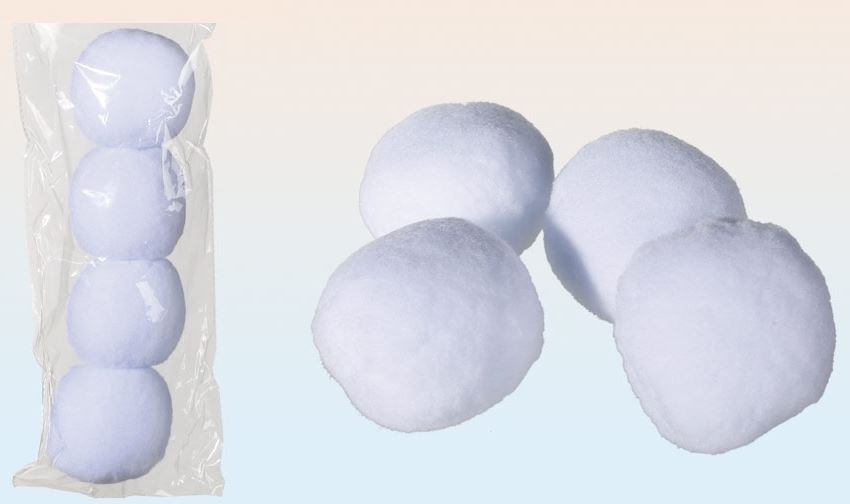 4 PER PACK INDOOR TEXTILE SNOWBALL WHITE. 592100 \\\592100