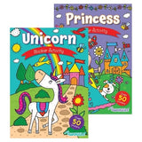 A4 UNICORN OR PRINCESS DESIGN MY FUN STICKER ACTIVITY BOOK ONE PCS. P2190