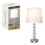 ANIKA CRYSTAL EFFECT DUEL USB CHARGING TABLE LAMP 45CM. BML62339