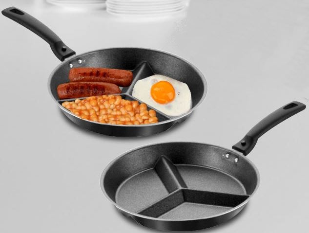 26CM FRY PAN WITH 3 DIVIDERS. 608 \\\608