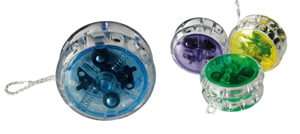 ASSORTED COLOURS PLASTIC YO YO WITH CLUTCH BALL BEARING. 612052 \\\612052