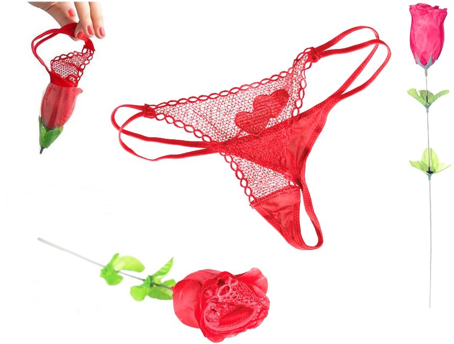 RED ROSE WITH G-STRING 43CM. 612375 \\\612375