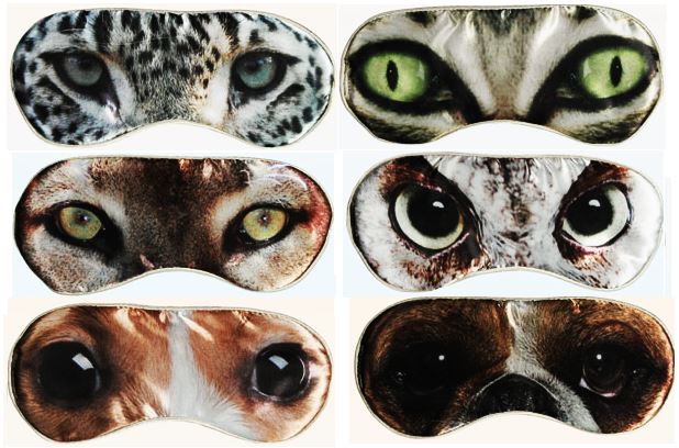 EYE MASK ANIMAL EYES 6 ASSORTED DESIGN (SEND ONLY 1 PIECE!). 612556 \\\612556
