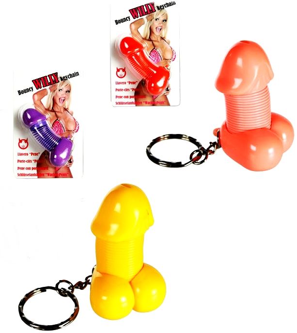 ASSORTED COLOURS KEYRING PLASTIC PENIS. 612705 \\\612705