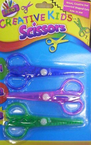 ARTBOX CREATIVE KIDS SCISSORS - PACK OF 3 ASSORTED NOVELTY SHAPED CUTS. 6170 \\\6170