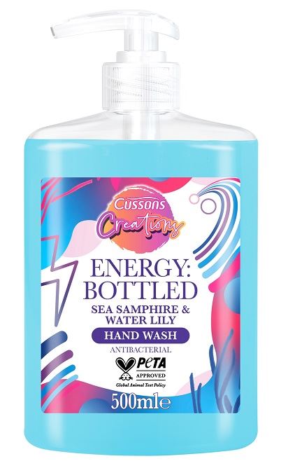 CUSSONS ANTIBACTERIAL SEA SAMPHIRE AND WATER LILY HAND WASH 500ML. C006168