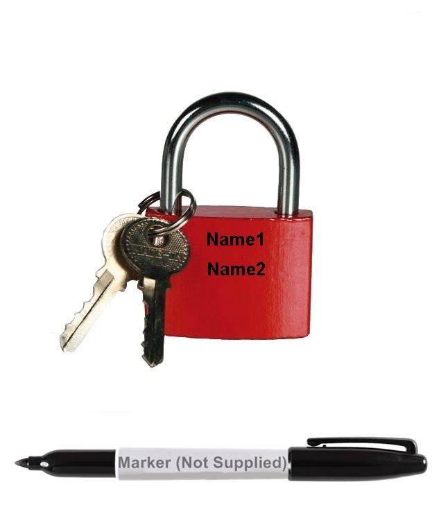 METAL RED LOVE PADLOCK WITH 2 KEYS. 623987 \\\623987