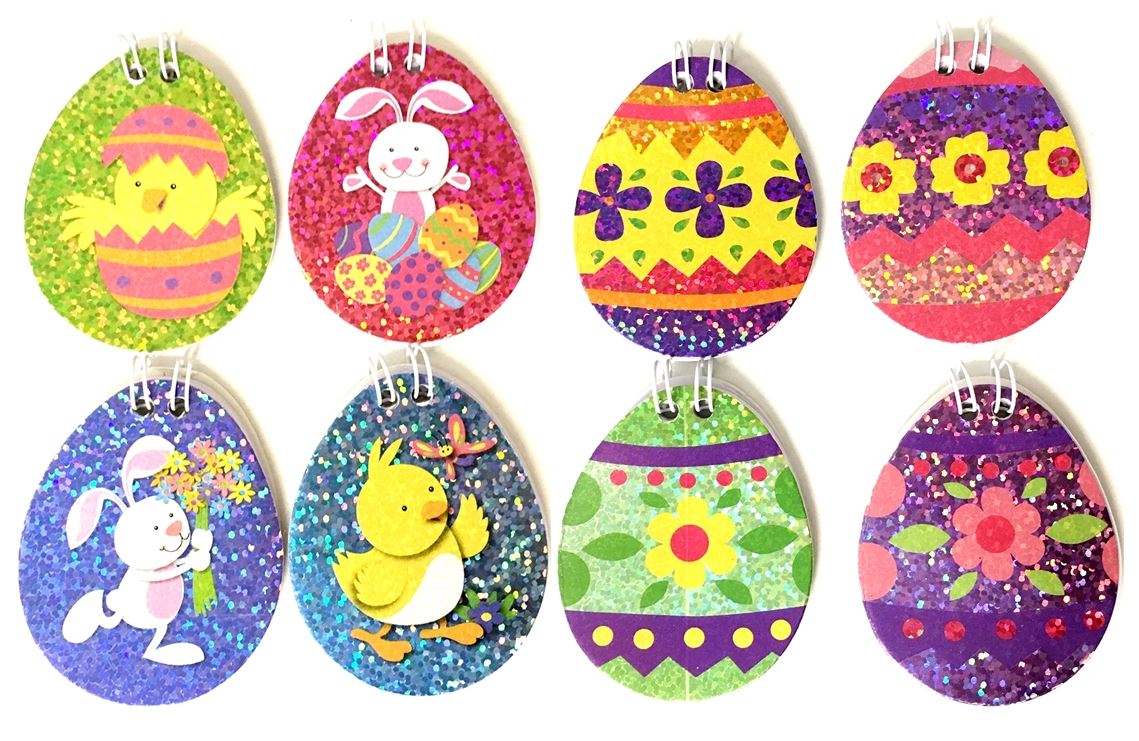 LASER EASTER SHINY NOTE PADS PARTY BAG FILLER 4/PK. 65765_2X \\\65765