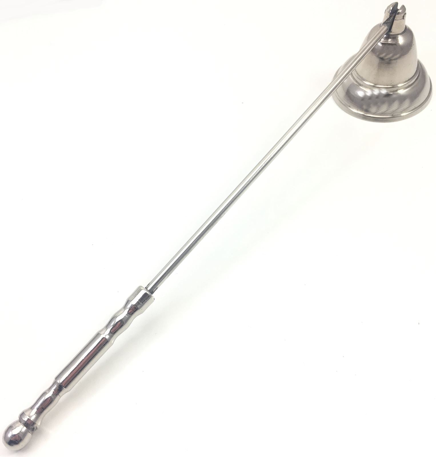 ANTIQUE SILVER LARGE BELL RIMMED CANDLE SNUFFER. 67949 \\\67949