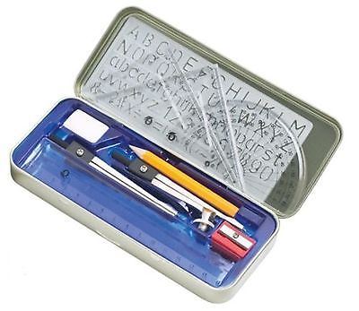 10PCS MATHS GEOMETRY COMPASS SET TIN CASE. 6822 \\\6822