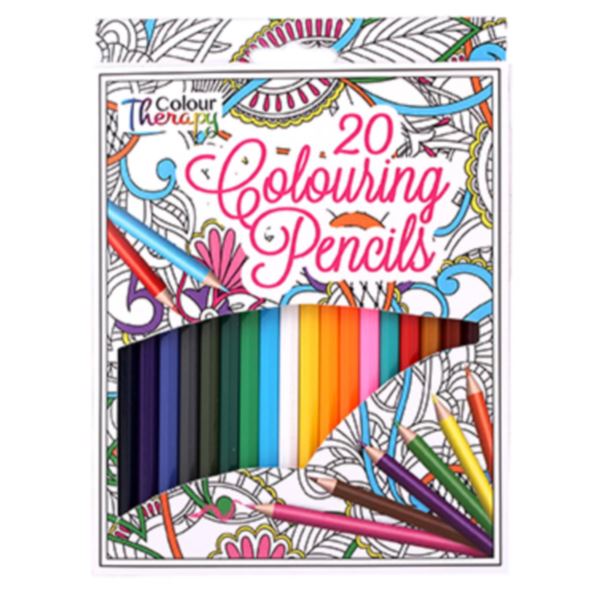 20 FULL SIZE COLOUR PENCILS COLOUR THERAPY. 6838 \\\6838
